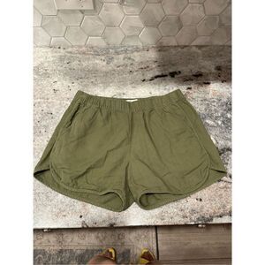 Madewell Green Elastic Waist Shorts X-Small